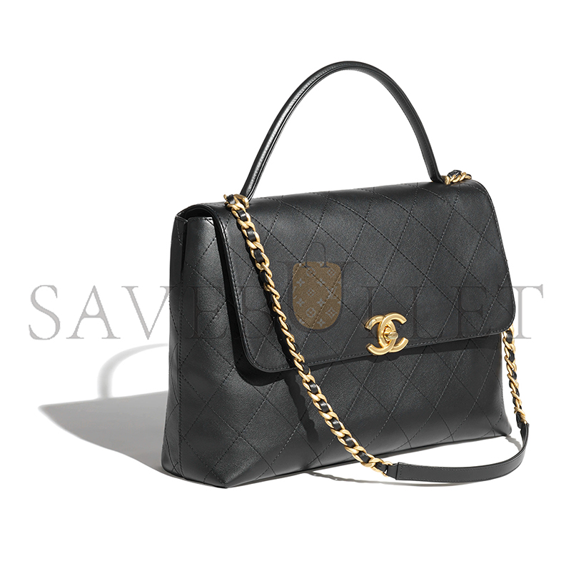 CHANEL MAXI FLAP BAG WITH TOP HANDLE AS5543 (37*26*10cm)
